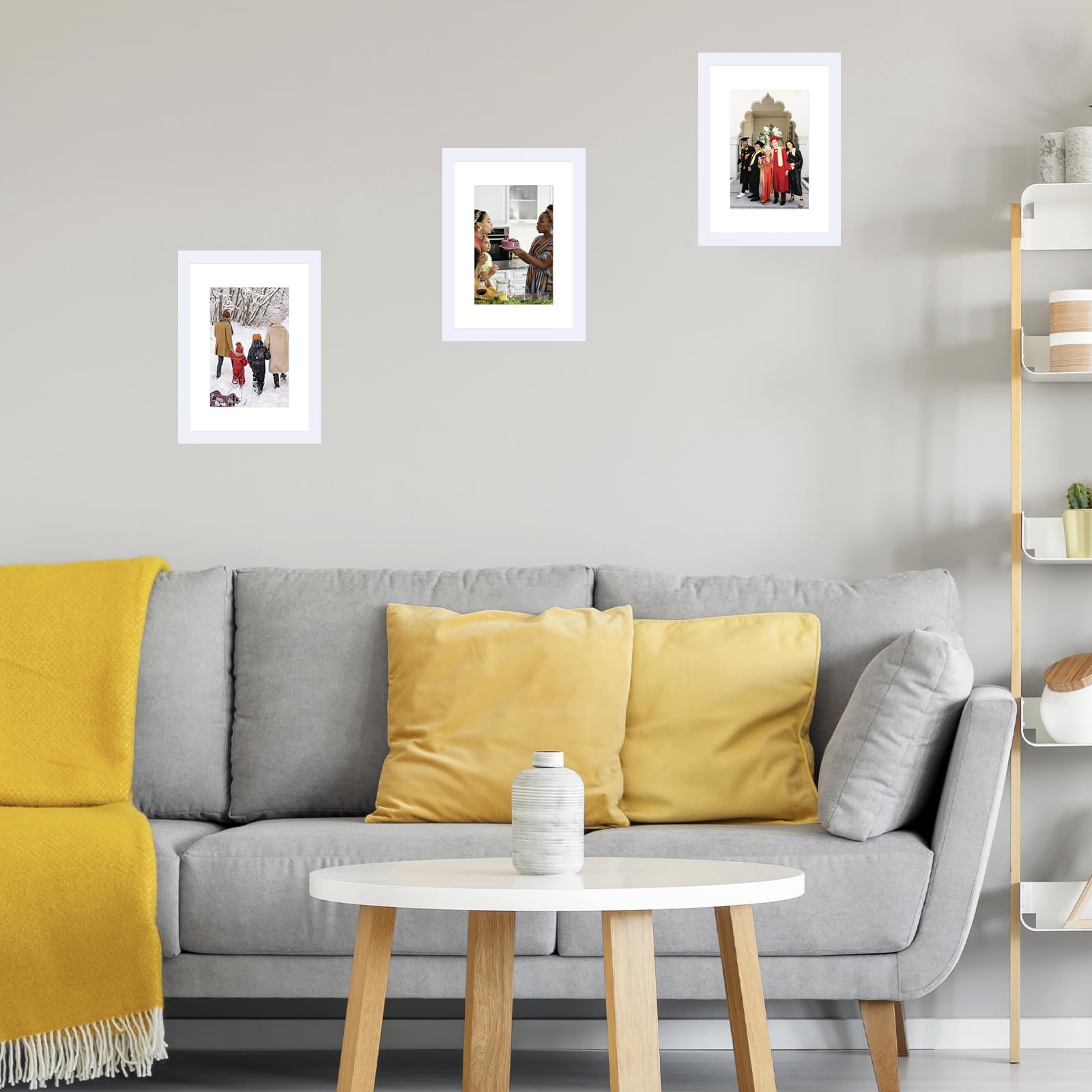 JCJMY 5.8x8.3 A5 Picture Frame White with 4x6 Mat for Wall Hanging or Tabletop, Display Photo 4x6 with Mat or 5.8 x 8.3 Without